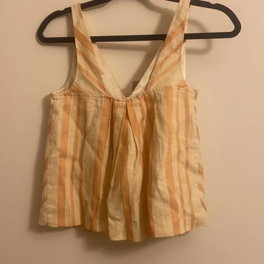 Anthropologie HD in Paris Cream Pink Top - Picture 7 of 11